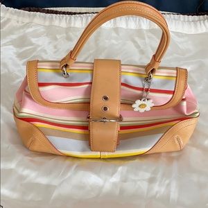 Coach multi stripe daisy bag